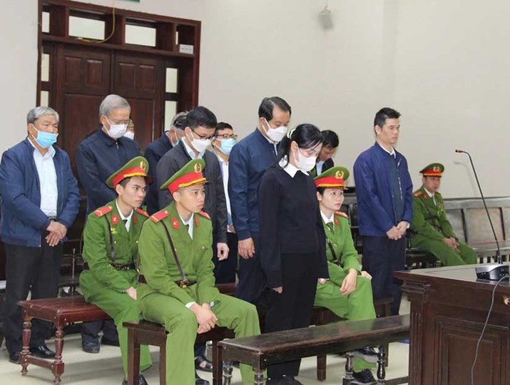 Các bị cáo được xét kháng cáo tại phiên tòa phúc thẩm 