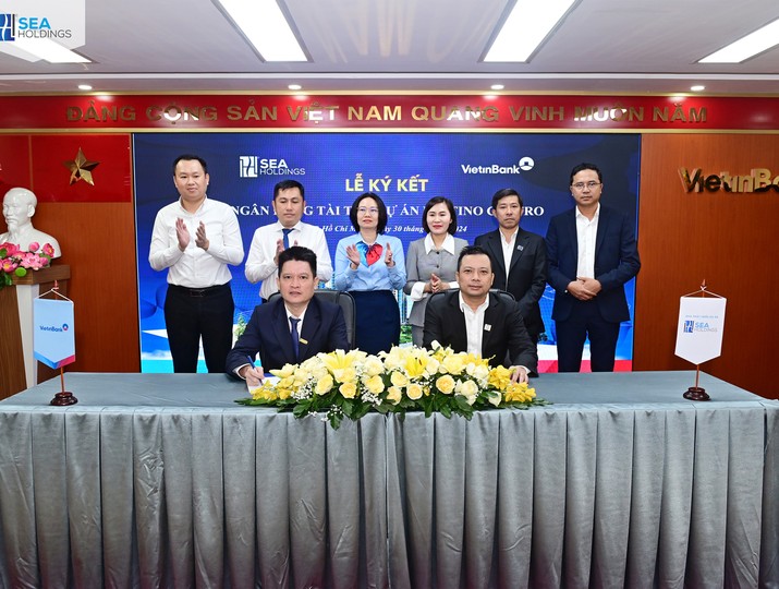 Lễ ký kết hợp tác chiến lược giữa đại diện Seaholdings và VietinBank.