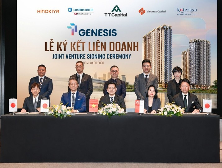 Nghi thức Ký Kết Liên Doanh dự Án TT GENESIS diễn ra sáng ngày 04/06/2026.