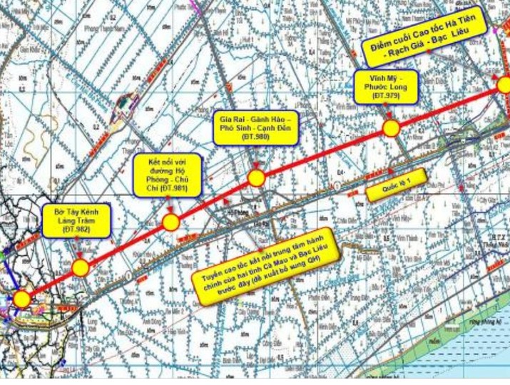 Đề xuất bổ sung quy hoạch tuyến cao tốc kết nối 2 đô thị lớn tại Cà Mau