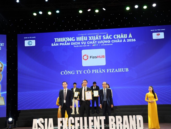 Ông Khổng Huy Quang – Tổng giám đốc FizaHUB nhận vinh danh tại “Thương hiệu Xuất sắc châu Á 2026”
