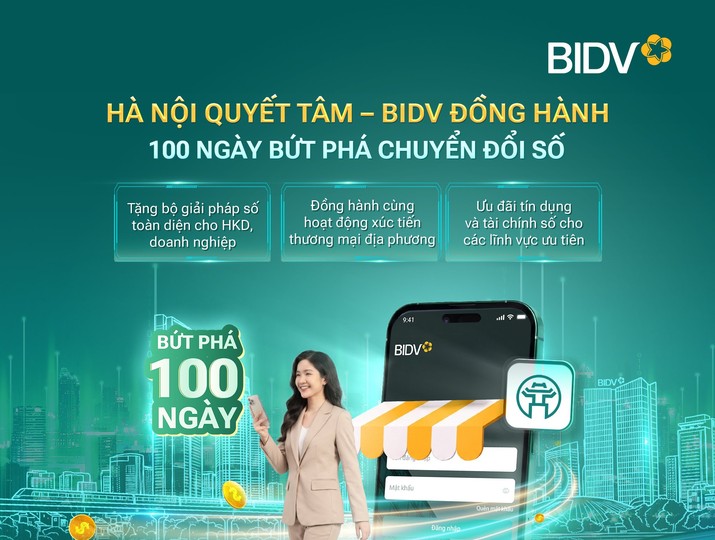 “100 ngày chuyển đổi số” tại Thủ đô cùng BIDV