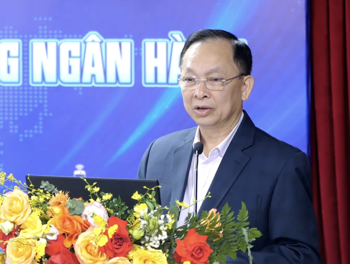 Ông Đào Minh Tú, Phó Chủ tịch, Tổng Thư ký Hiệp hội Ngân hàng phát biểu khai mạc Hội thảo.