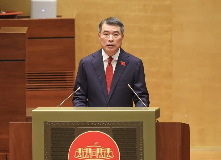 Thủ tướng Chính phủ Lê Minh Hưng phát biểu sau lễ tuyên thệ nhậm chức chiều 7/4 (Ảnh: Quốc hội)