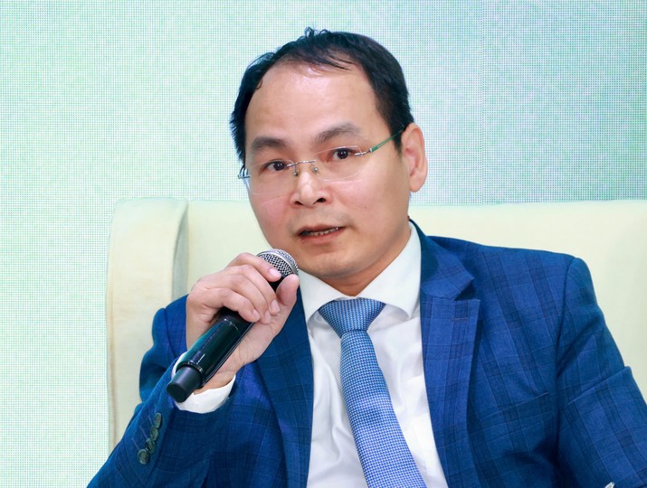 Ông Trần Anh Quý, Phó Vụ trưởng Vụ Tín dụng, Ngân hàng Nhà nước Việt Nam phát biểu tại Hội thảo của Báo Tài chính - Đầu tư sáng 14/10 (Ảnh: Chí Cường)