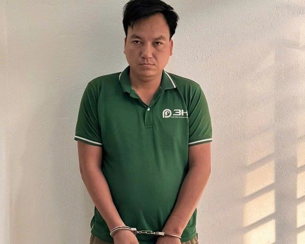 Đối tượng Nguyễn Phước Anh sa lưới sau khi bị truy nã. Ảnh: Công an Đà Nẵng 