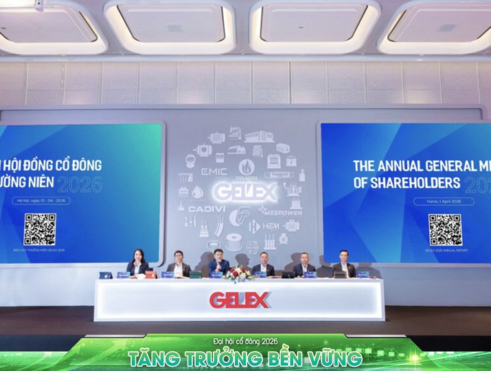 Toàn cảnh ĐHĐCĐ thường niên 2026 của GELEX diễn ra sáng 1/4.