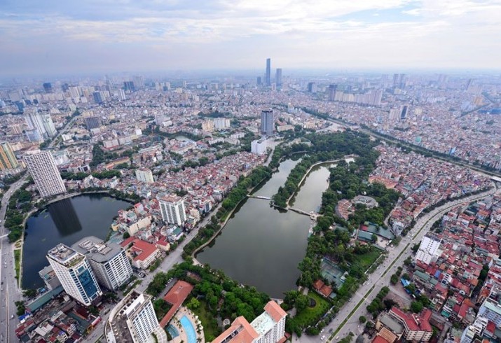 Hà Nội nhìn từ trên cao.