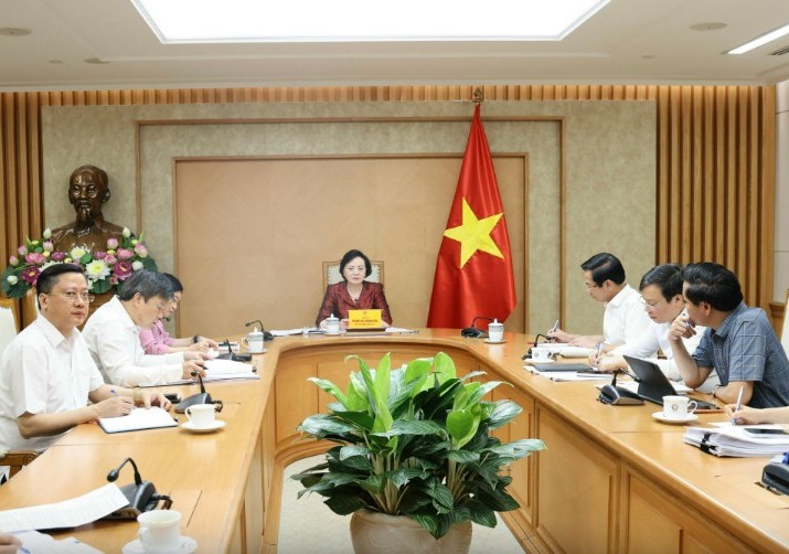 Bí thư Trung ương Đảng, Phó Thủ tướng Chính phủ Phạm Thị Thanh Trà chủ trì cuộc họp - Ảnh: VGP