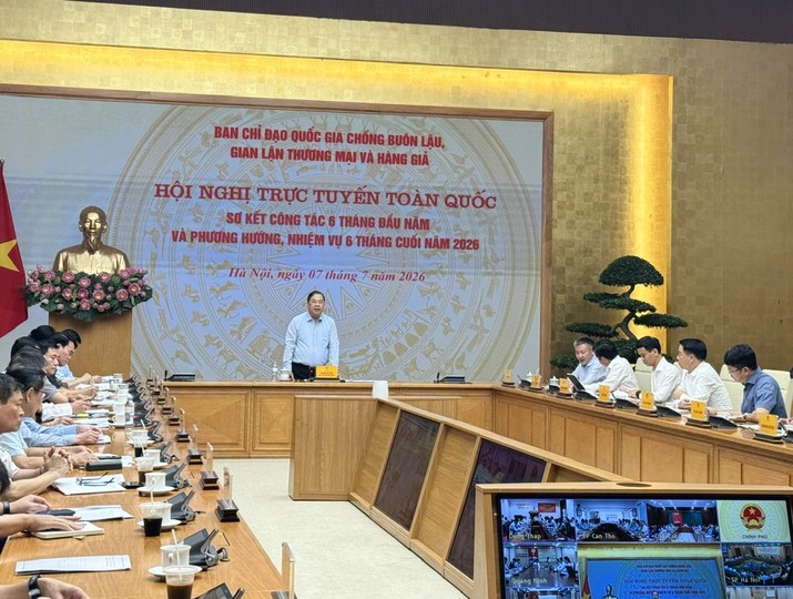 Phó Thủ tướng thường trực Chính phủ Phạm Gia Túc - Trưởng Ban Chỉ đạo 389 quốc gia chủ trì hội nghị.