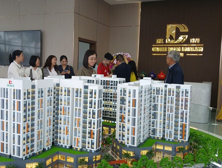 Dự án Nhà ở xã hội tại khu đất chung cư số 3, do Công ty cổ phần Chương Dương Homeland – Đà Nẵng làm chủ đầu tư. Ảnh Hoàng Anh