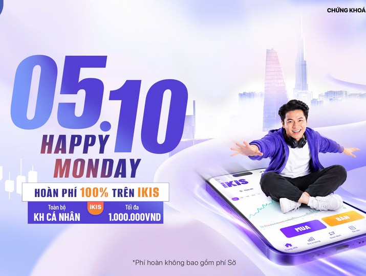 KIS tiếp tục ưu đãi Happy Monday đến cuối năm, hoàn 100% phí giao dịch