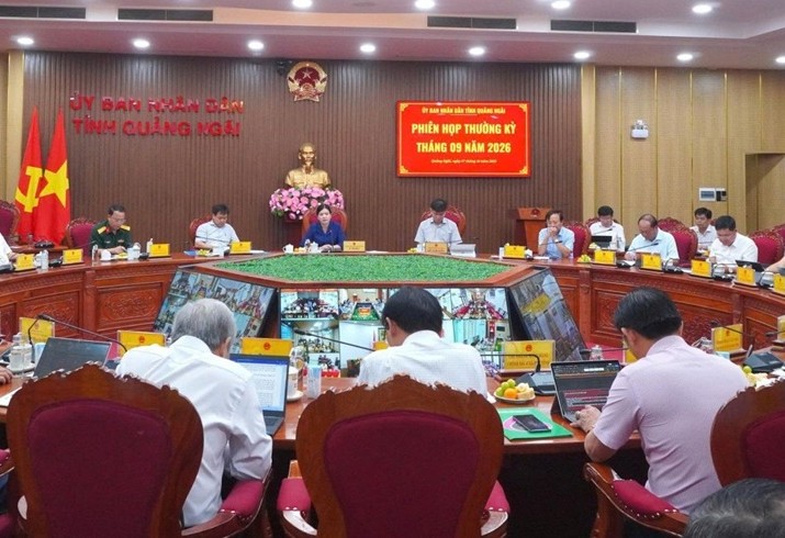 UBND tỉnh Quảng Ngãi tổ chức phiên họp thường kỳ tháng 9 năm 2026 vào này 7/10.