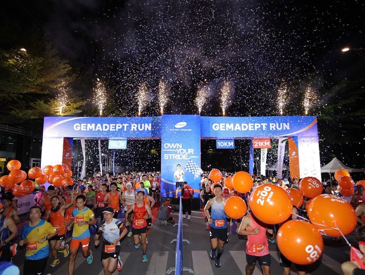 Gemadept Run 2026 tại TP.HCM thu hút hơn 4.500 vận động viên tranh tài ở ba cự ly 5 km, 10 km và 21 km.
