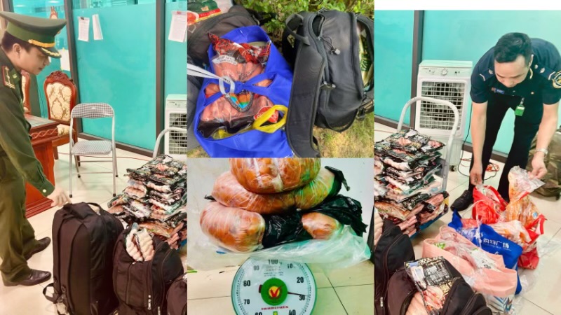 Lực lượng Hải quan thu giữ hàng chục tấn thực phẩm bẩn