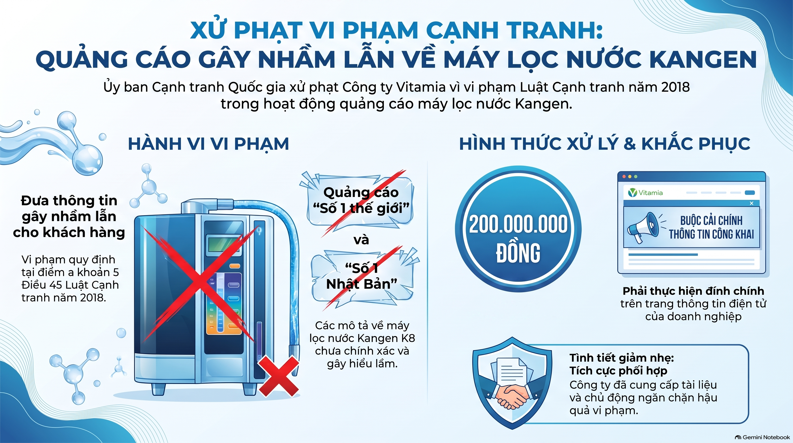 Ủy ban Cạnh tranh Quốc gia xử phạt một doanh nghiệp đưa thông tin gây nhầm lẫn cho khách hàng