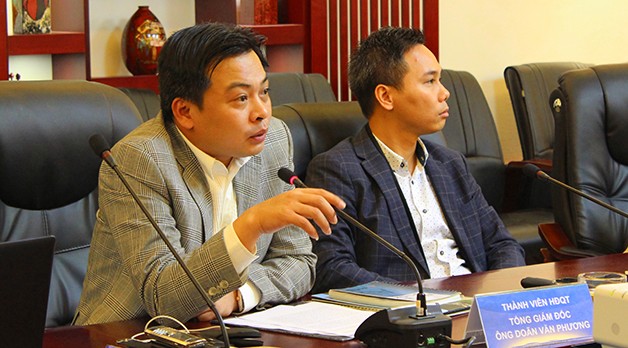 Ông Doãn Văn Phương, Tổng giám đốc Tập đoàn FLC giải đáp những câu hỏi lên quan đến tiến độ của dự án. Ông Doãn Văn Phương, Tổng giám đốc Tập đoàn FLC