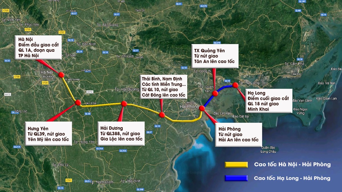 Cao tốc Hà Nội - Hải Phòng - Quảng Ninh. Ảnh: Internet. Cao tốc Hà Nội - Hải Phòng - Quảng Ninh. Ảnh: Internet.