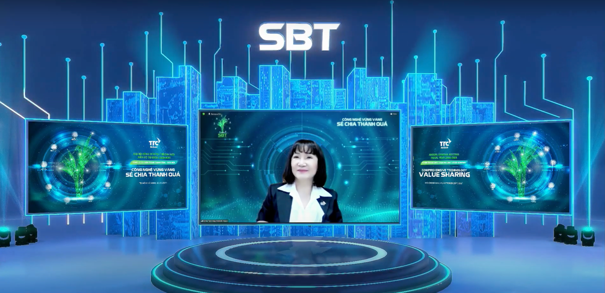 Bà Huỳnh Bích Ngọc – Chủ tịch Hội đồng quản trị cho biết SBT sẽ tiếp tục đẩy mạnh phát triển vùng nguyên liệu trong thời gian tới