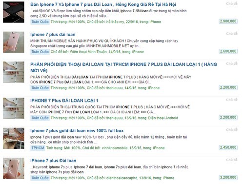 Hàng nhái iPhone 7, 7 Plus giá rẻ bán tràn lan ở TP HCM ảnh 1 Hàng nhái iPhone 7, 7 Plus giá rẻ bán tràn lan ở TP HCM ảnh 1