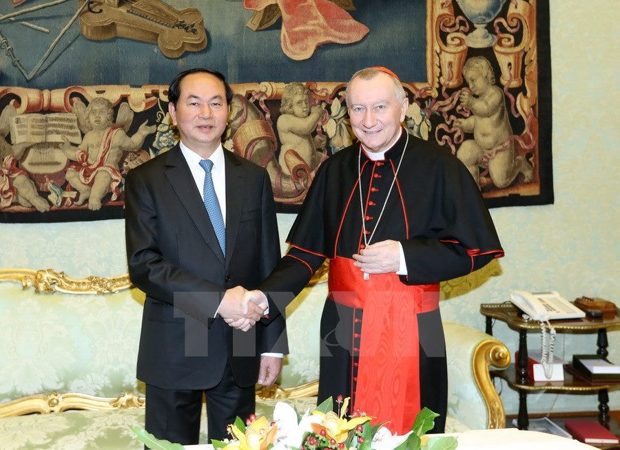 Chủ tịch nước Trần Đại Quang tiếp kiến Giáo hoàng Francis ảnh 5 Chủ tịch nước Trần Đại Quang tiếp kiến Giáo hoàng Francis ảnh 5