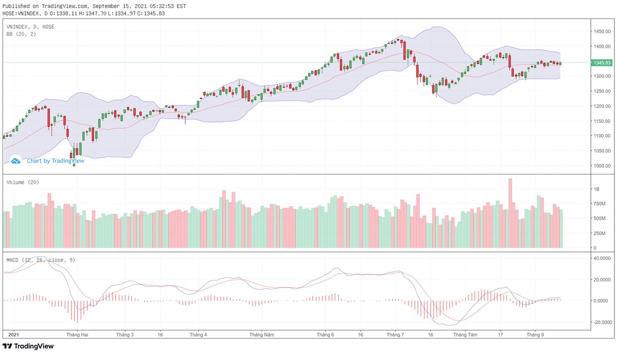Biểu đồ kỹ thuật VN-Index.