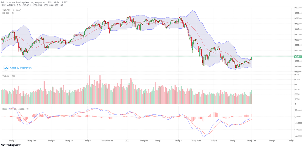 Biểu đồ kỹ thuật VN-Index. Biểu đồ kỹ thuật VN-Index.