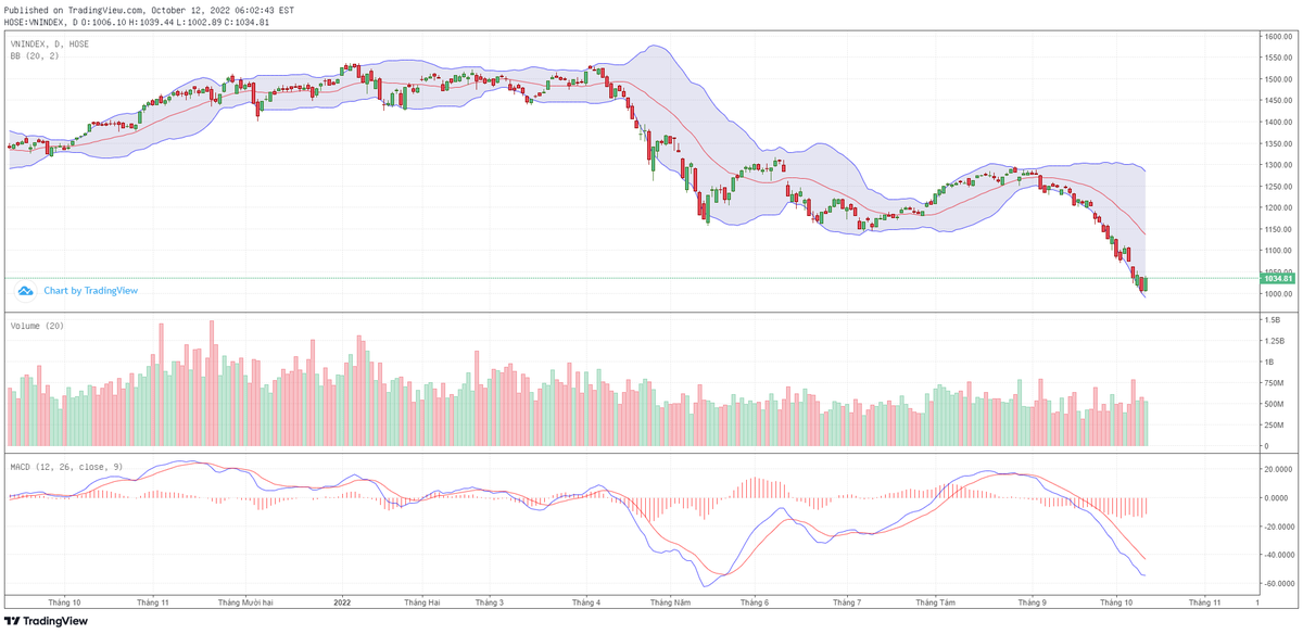 Biểu đồ kỹ thuật VN-Index.
