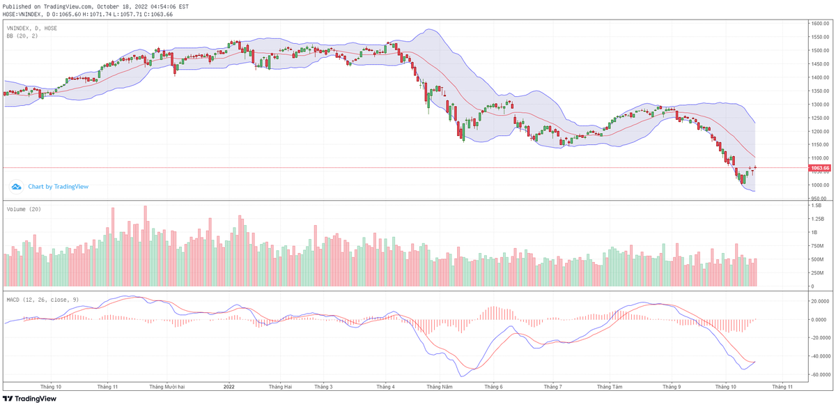 Biểu đồ kỹ thuật VN-Index.