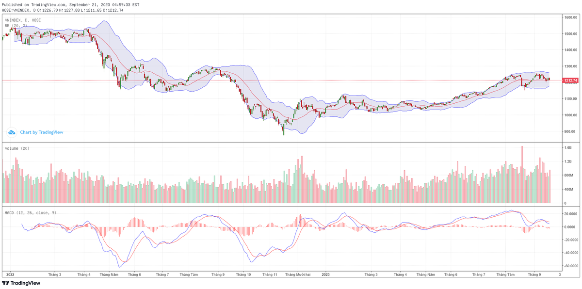 Biểu đồ kỹ thuật VN-Index.
