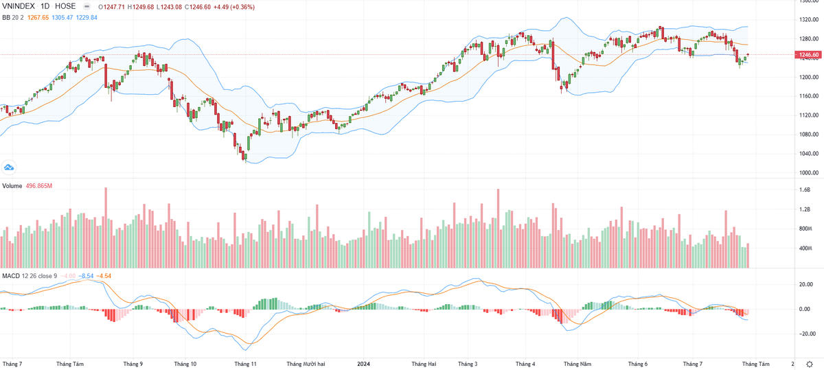 Biểu đồ kỹ thuật VN-Index. Biểu đồ kỹ thuật VN-Index.