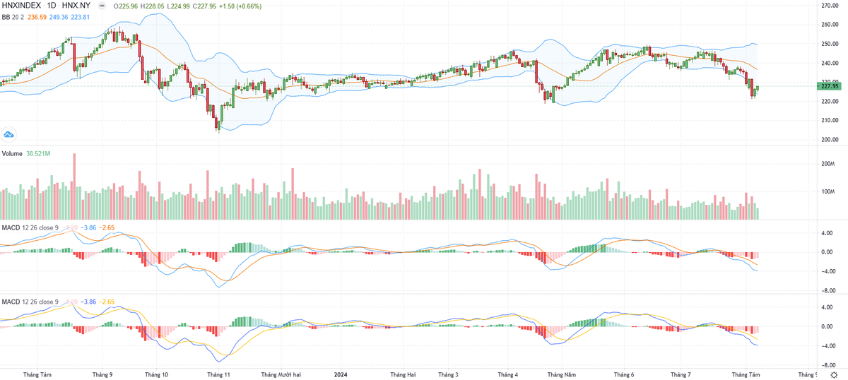 Biểu đồ kỹ thuật HNX-Index.