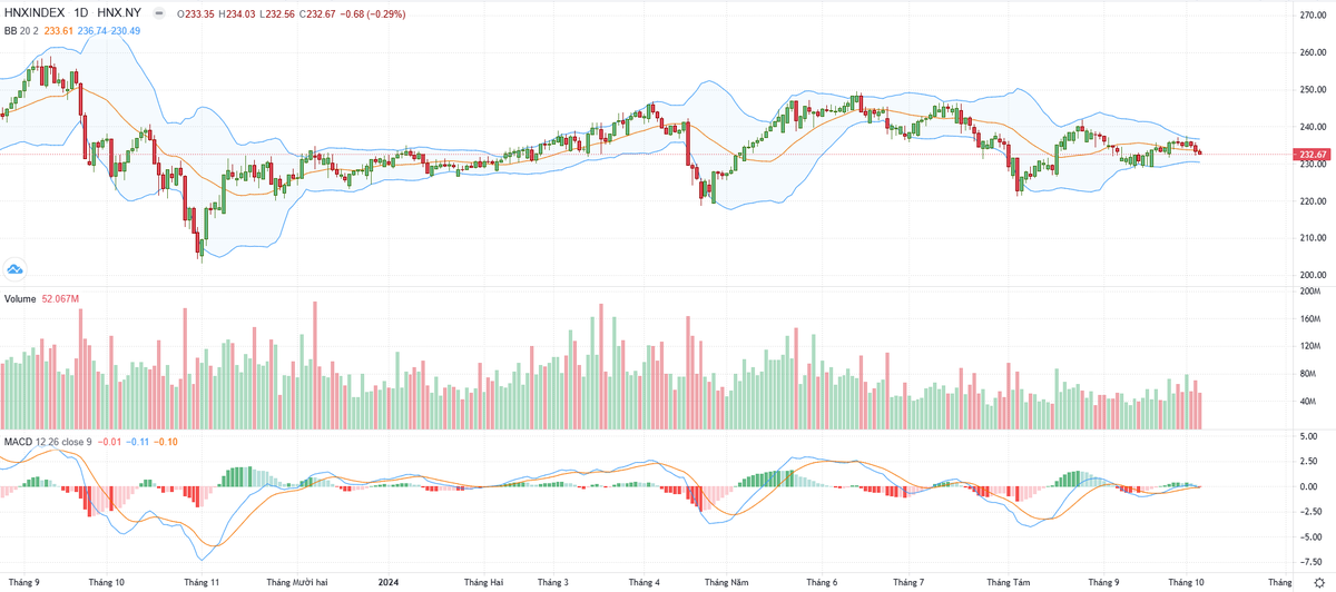Biểu đồ kỹ thuật HNX-Index.