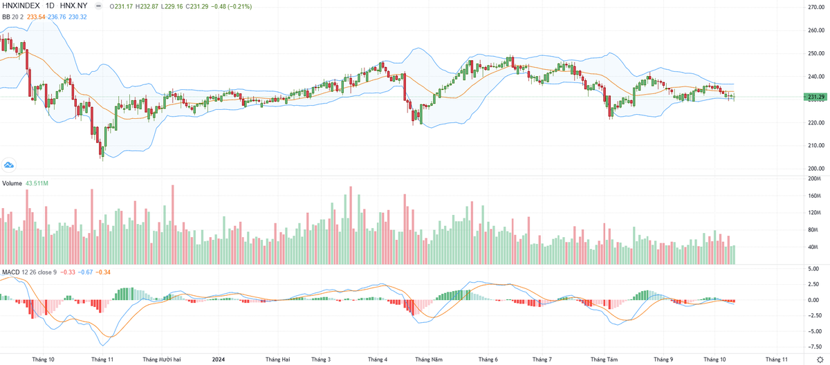 Biểu đồ kỹ thuật HNX-Index.