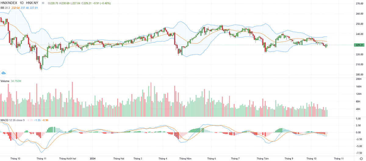 Biểu đồ kỹ thuật HNX-Index.