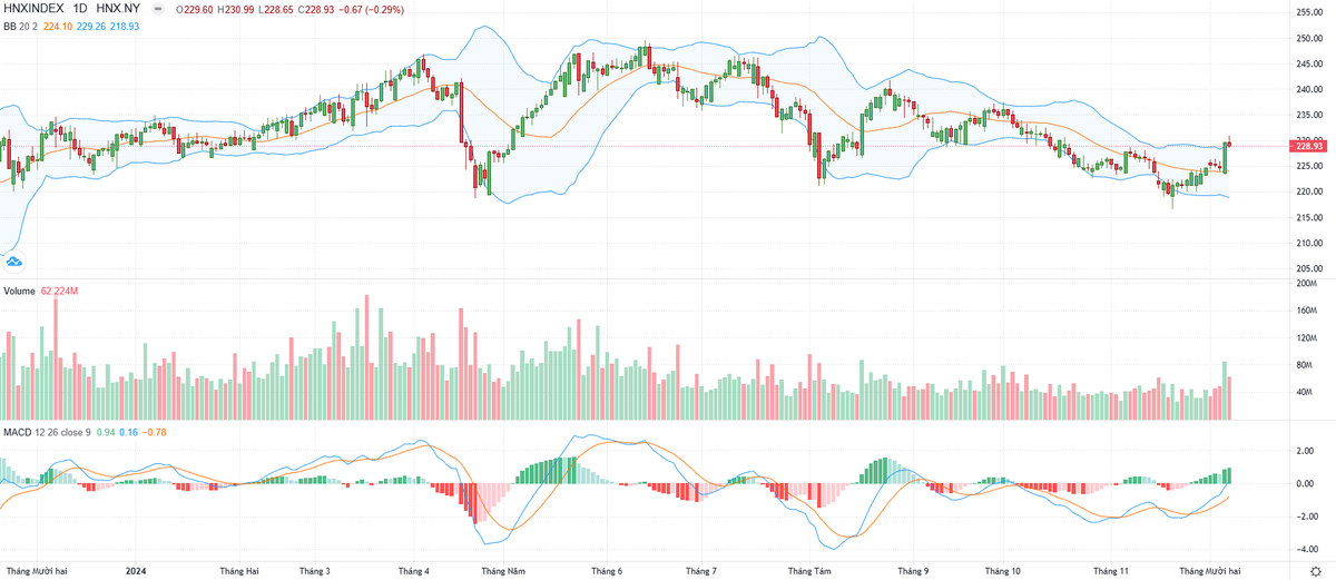 Biểu đồ kỹ thuật HNX-Index.