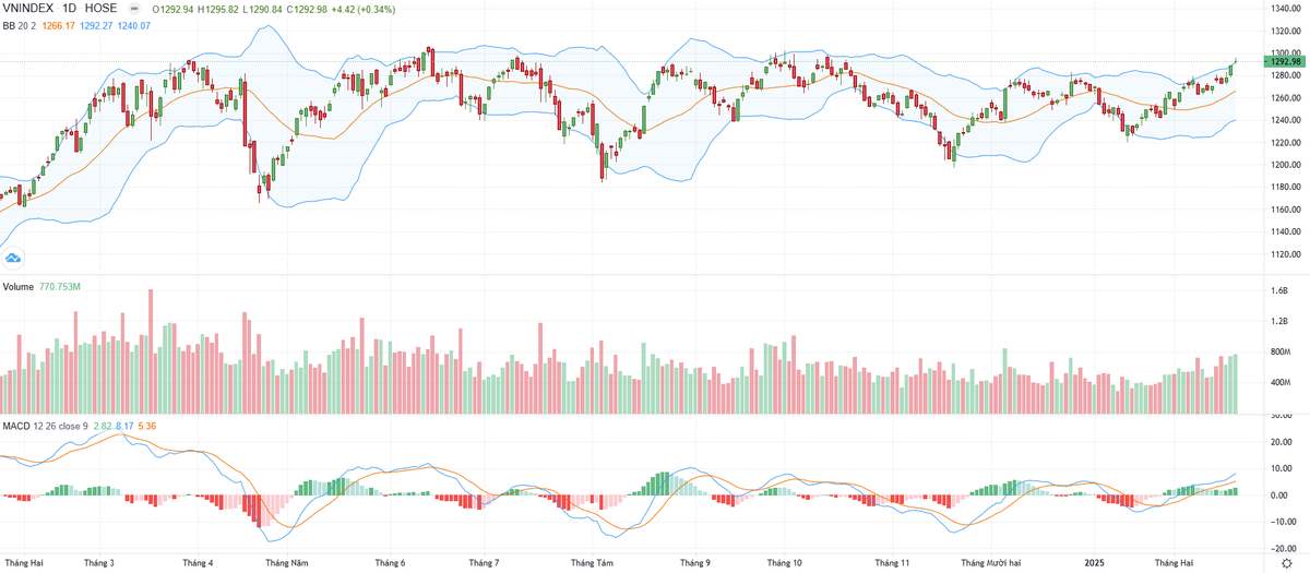 Biểu đồ kỹ thuật VN-Index.