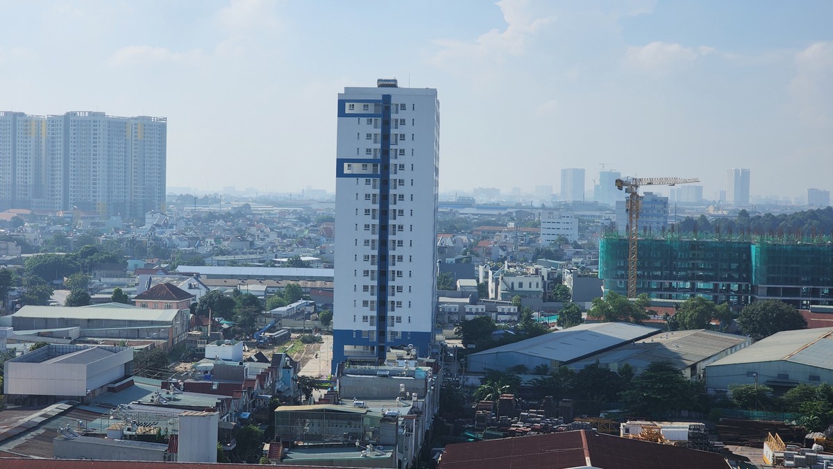 Dự án nhà ở xã hội Thạnh Tân nhìn từ xa. Ảnh: Việt Dũng. Dự án nhà ở xã hội Thạnh Tân nhìn từ xa. Ảnh: Việt Dũng.