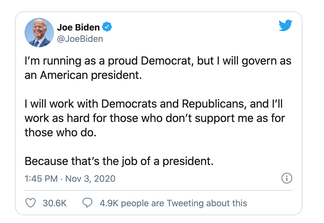 Ông Biden cập nhật trạng thái trên Twitter Ông Biden cập nhật trạng thái trên Twitter