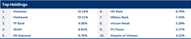 Top 10 khoản đầu tư lớn nhất của PYN Elite tính tới cuối tháng 2