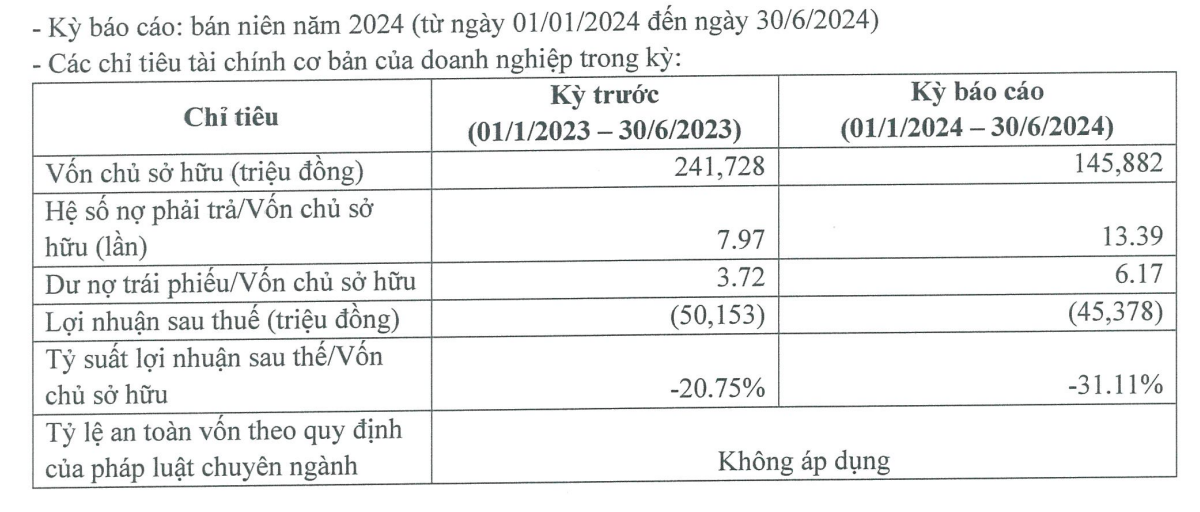 Thông tin tài chính nửa đầu năm 2024 của Phú Thịnh Phát