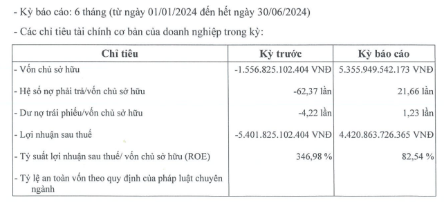 Tình hình tài chính nửa đầu năm 2024 của SDI Corp Tình hình tài chính nửa đầu năm 2024 của SDI Corp