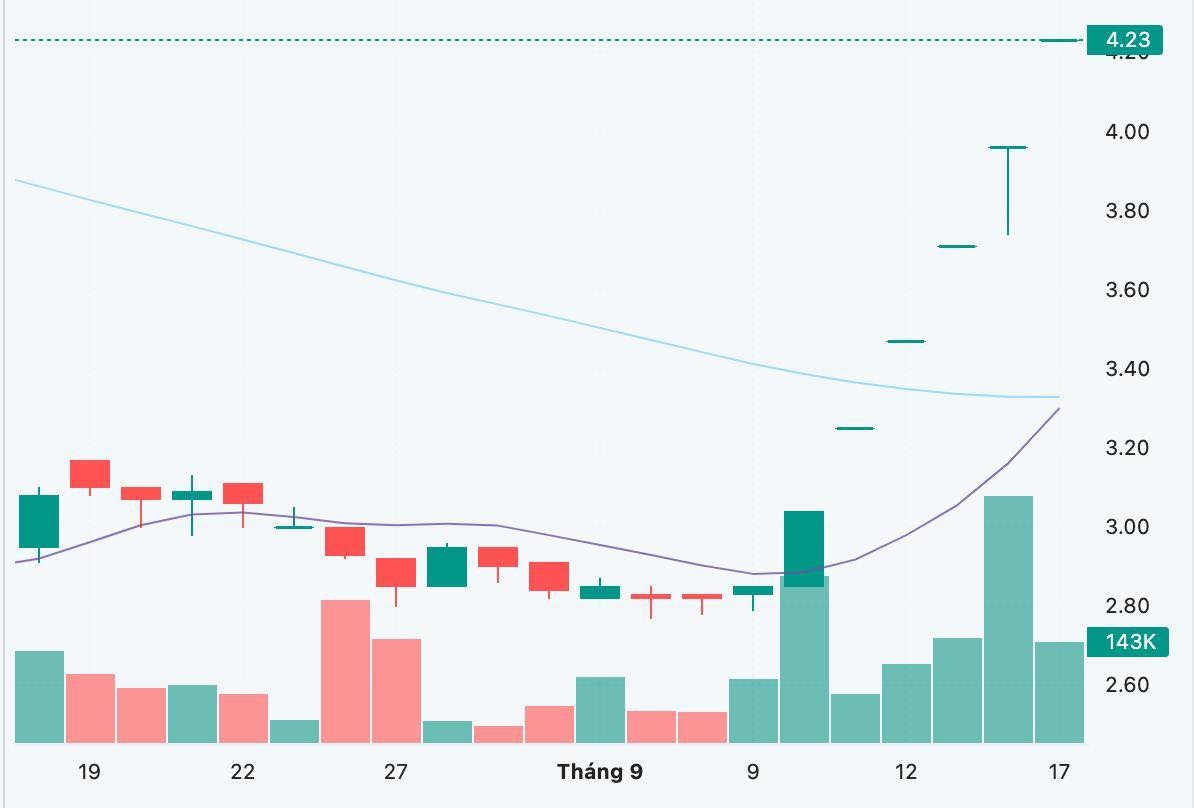 Diễn biến giá cổ phiếu AGM