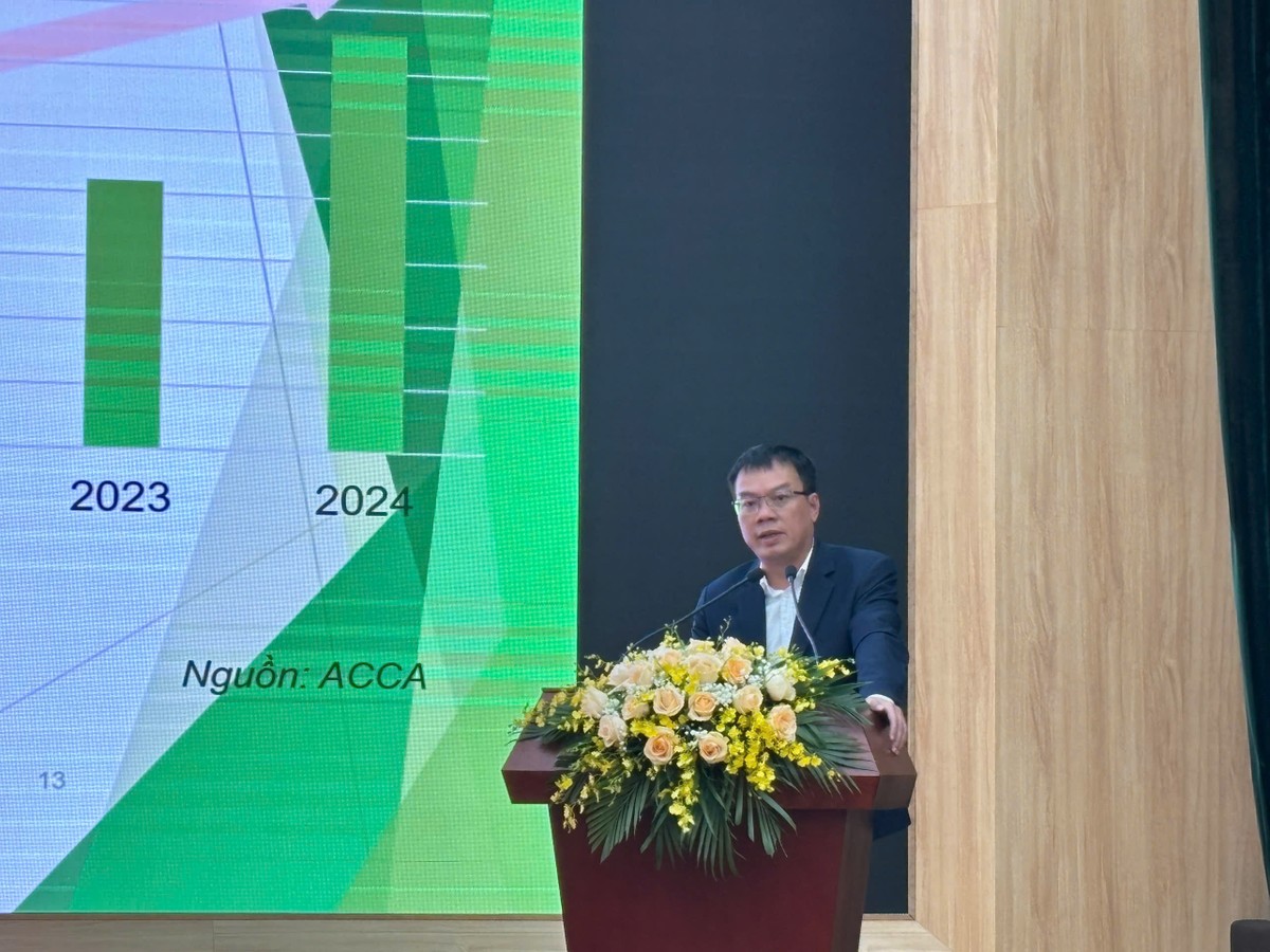 Ông Lê Trung Hải, Phó vụ trưởng Vụ Giám sát công ty đại chúng, UBCK phát biểu tại sự kiện