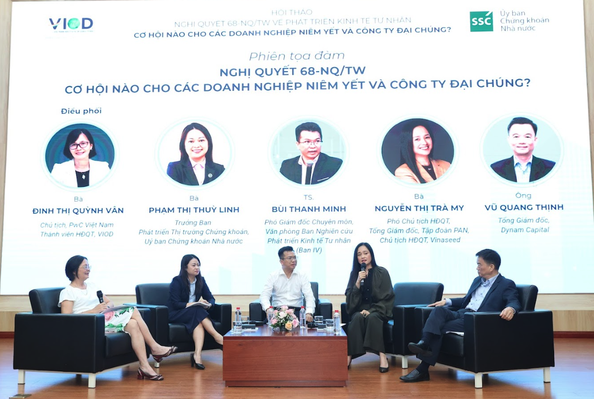 Bà Nguyễn Thị Trà My, Phó chủ tịch HĐQT, Tổng giám đốc Tập đoàn PAN phát biểu trong phiên toạ đàm