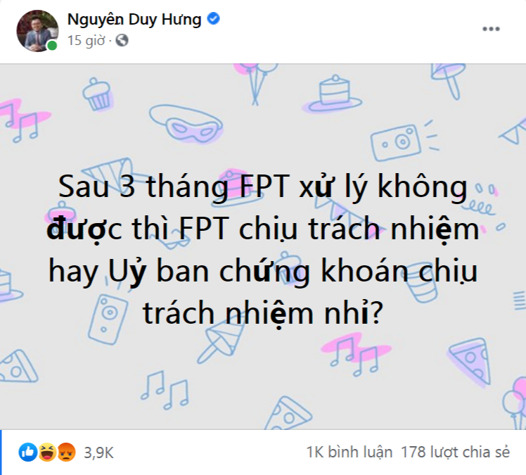 Ảnh chụp màn hình facebook của ông Nguyễn Duy Hưng lúc 12h20 ngày 10/3 Ảnh chụp màn hình facebook của ông Nguyễn Duy Hưng lúc 12h20 ngày 10/3