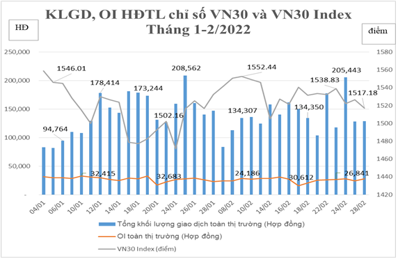 Tổng hợp giao dịch HĐTL chỉ số VN30 tháng 2/2022 Tổng hợp giao dịch HĐTL chỉ số VN30 tháng 2/2022