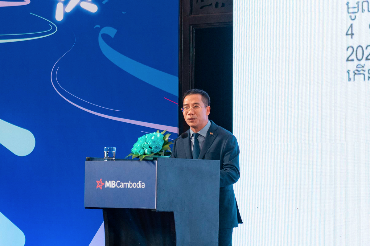 Ông Lưu Trung Thái – Phó Chủ tịch HĐQT, Tổng giám đốc MB phát biểu tại buổi lễ Ông Lưu Trung Thái – Phó Chủ tịch HĐQT, Tổng giám đốc MB phát biểu tại buổi lễ