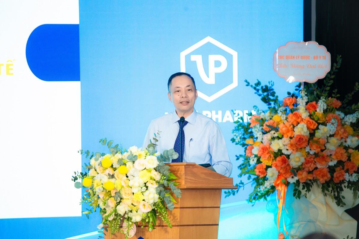 DSCKII. Vũ Tuấn Cường - Cục trưởng Cục Quản lý Dược, Bộ Y tế phát biểu tại Đại hội