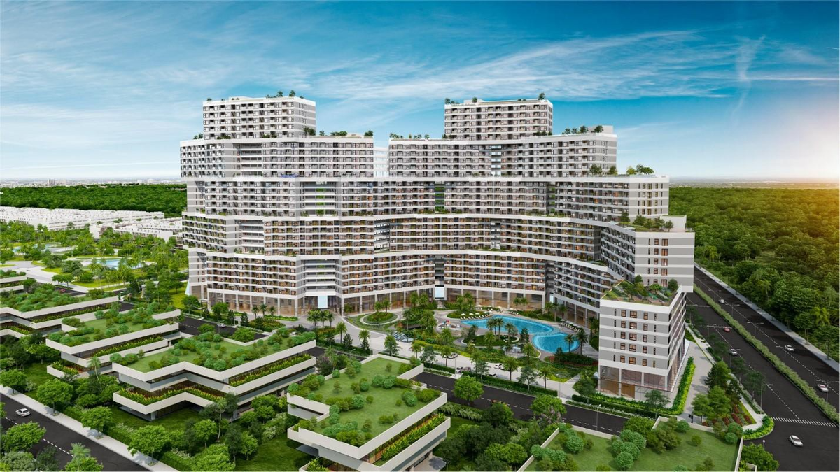 Căn hộ mẫu Wyndham Coast gây ấn tượng mạnh mẽ từ cái nhìn đầu tiên bởi chỉ cần bước vào nhà là có thể thu trọn khung cảnh thiên nhiên rực rỡ biển xanh cát trắng cùng hàng dừa xanh quyến rũ vào trong tầm mắt